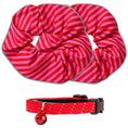 Load image into Gallery viewer, 2-Pack Birdsbesafe Candy Cane Regular & Long-Haired Covers + 1 Breakaway Cat Collar