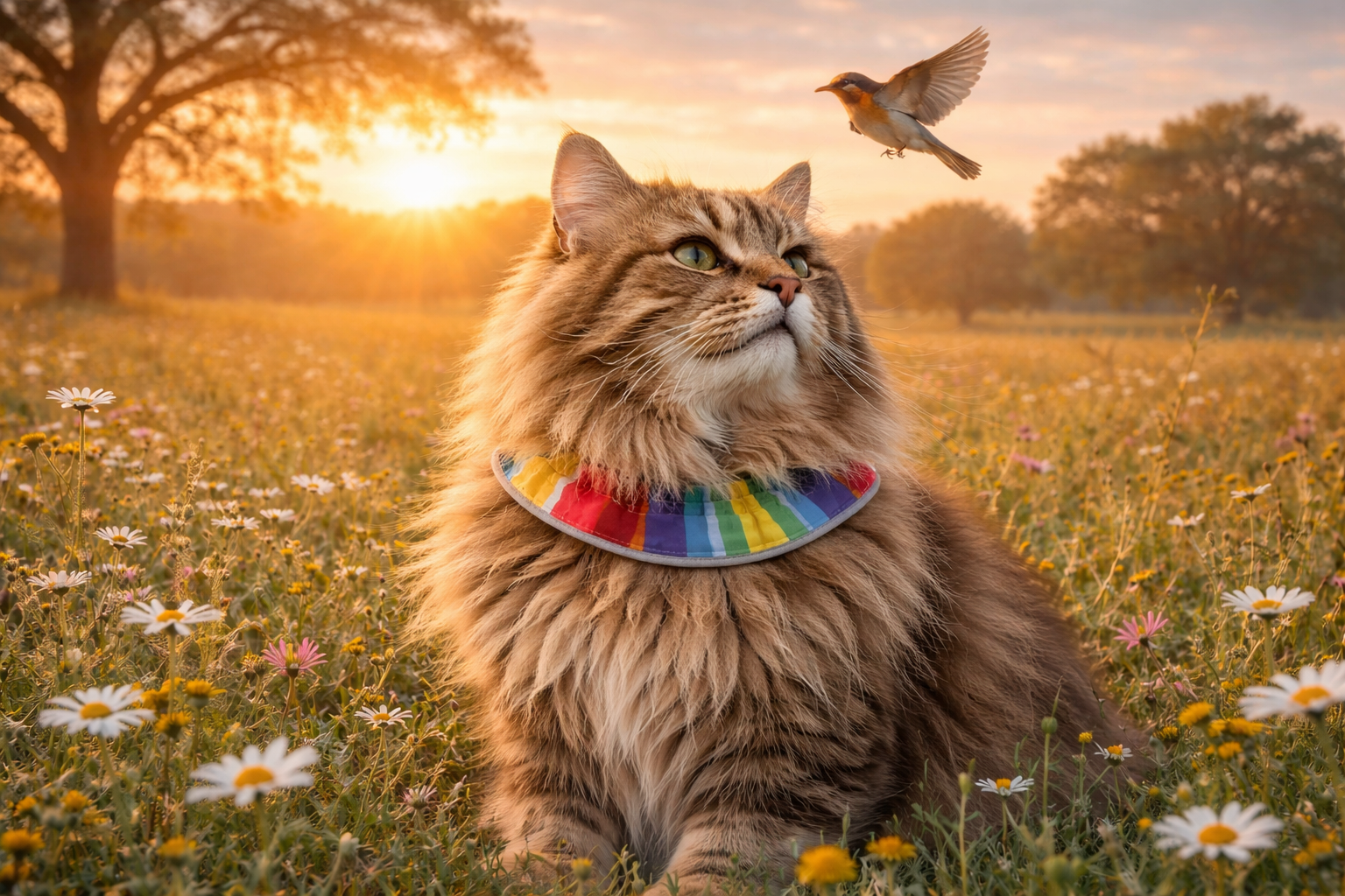 Birdsbesafe Long-Haired Cat Collar Covers