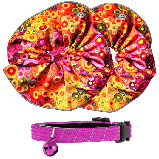 2-Pack Birdsbesafe Paint Loops Regular & Long-Haired Covers + 1 Breakaway Cat Collar