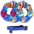 Load image into Gallery viewer, 2-Pack Birdsbesafe Suzy Swirls Regular & Long-Haired Covers + 1 Breakaway Cat Collar
