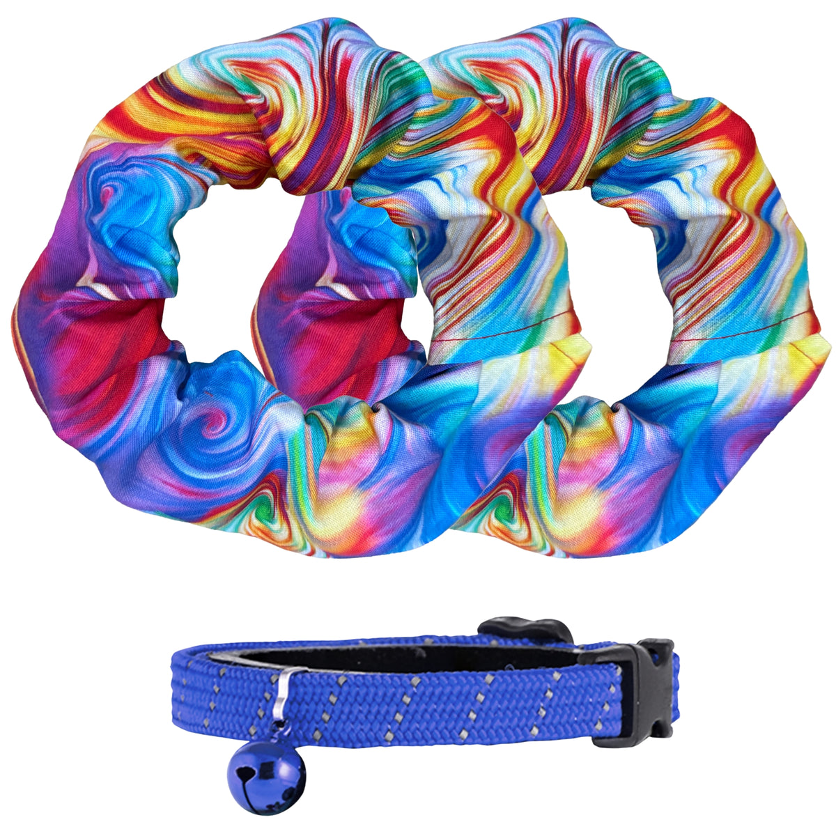 2-Pack Birdsbesafe Suzy Swirls Regular & Long-Haired Covers + 1 Breakaway Cat Collar