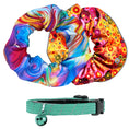 Load image into Gallery viewer, 2-Pack Long-Haired Collar Covers: Suzy Swirls + Paint Loops + Breakaway Collar

