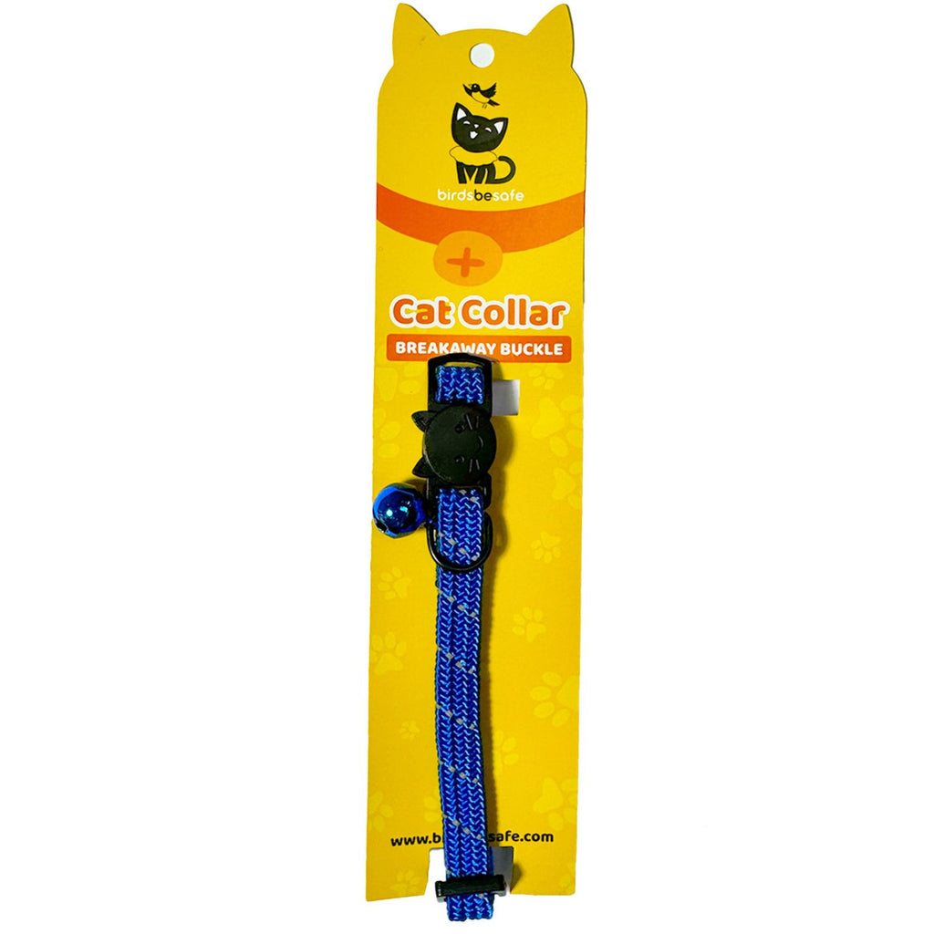 BirdsBeSafe Full Stretch Breakaway Cat Collar + Bell | Reflective