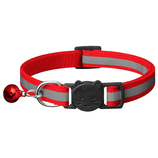 Nylon Breakaway Cat Collar + Bell | Reflective