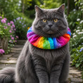 Load image into Gallery viewer, Rainbow Charlie Birdsbesafe ® Collar Cover - Long-Haired Cat Style
