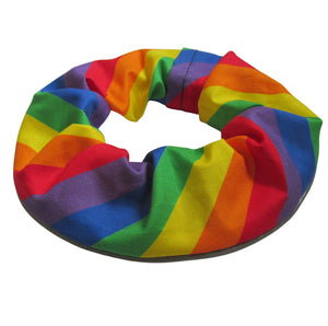 Rainbow version of Birdsbesafe cat collar cover