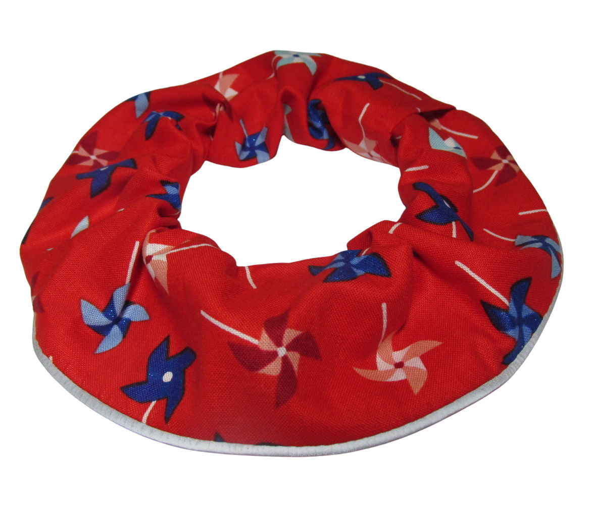 Red Swirls pattern for Birdsbesafe cat collar cover saves birds