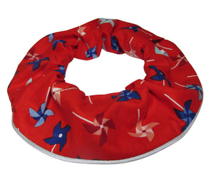 Red Swirls pattern for Birdsbesafe cat collar cover saves birds